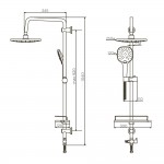 Душевая колонна без смесителя Dorff Prime D0740000