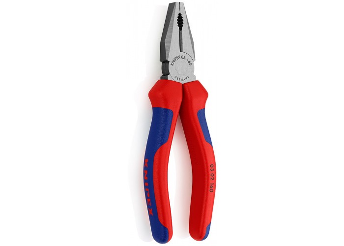 Плоскогубцы KNIPEX комбинированные, рез: проволока средней твёрдости d 3.1 мм, твёрдая проволока d 2 мм, кабель d 10 мм (16 кв. мм), 160 мм, чёрные, 2К ручк