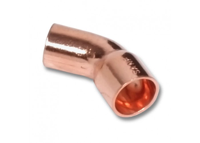 Отвод Sanha 5040, 45 гр. ВП-НП, медь, 15