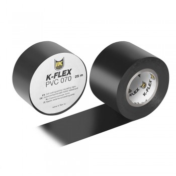 Лента самоклеящаяся K-FLEX 038-025 PVC AT 070, черная