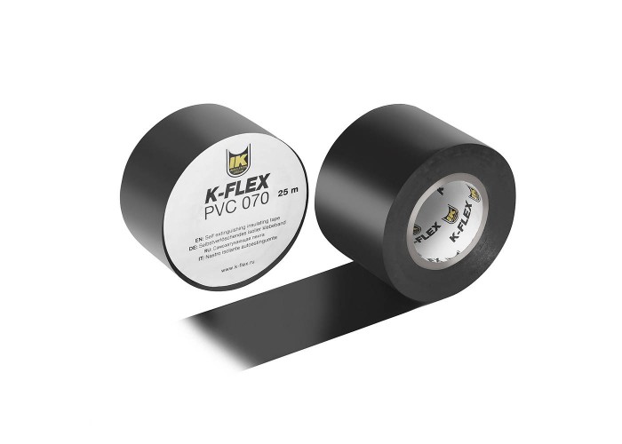 Лента самоклеящаяся K-FLEX 038-025 PVC AT 070, черная