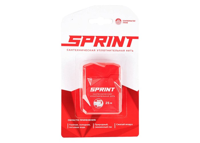Уплотнительная нить Сантехмастер SPRINT сантехническая 25 метров бокс, блистер
