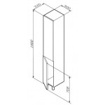 Шкаф-колонна AM.PM Gem M90CSL0306WG напольный, 30 см, белый