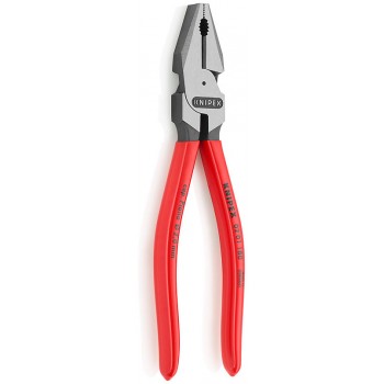 Плоскогубцы KNIPEX комб. особ. мощн., рез: провол. твёрд. d 2.8 мм, роял. струна d 2.2 мм, кабель d 13 мм, L-200 мм, чёрн., 1К ручки