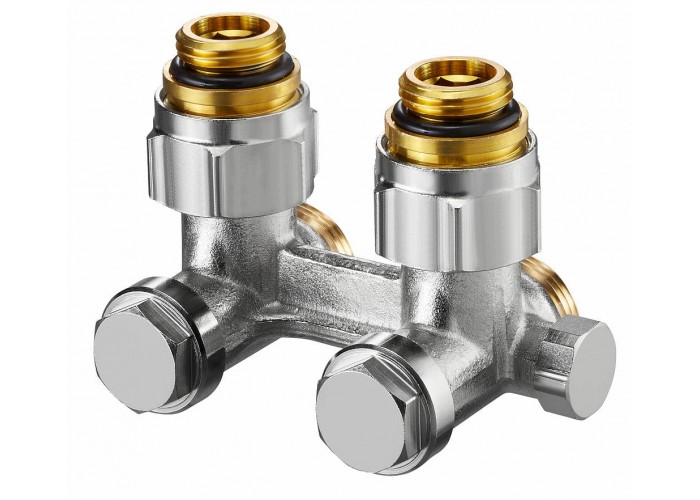 Узел нижнего подключения Oventrop Мultiflex F ZBU 1/2x3/4 угловой, с преднастройкой