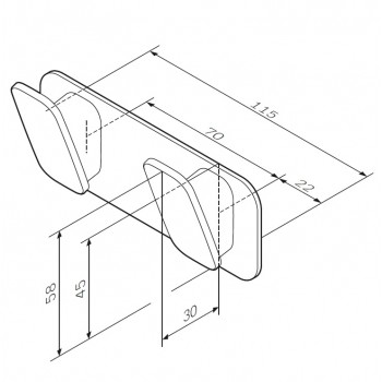 Крючок для полотенец AM.PM Inspire 2.0 двойной A50A35600