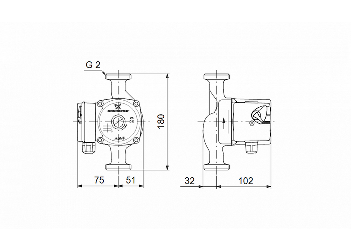 Циркуляционный насос Grundfos UPS 32-70