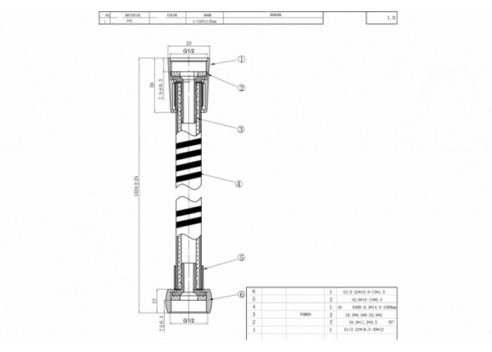 Душевой шланг Bravat P7233CP-RUS