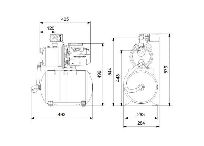 Насосная станция Grundfos JP 4-47 PT-H