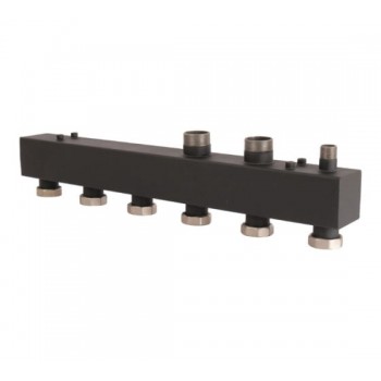 Стальной распределительный коллектор Rommer 3 отопительных контура 1 1/2 x 1 1/2