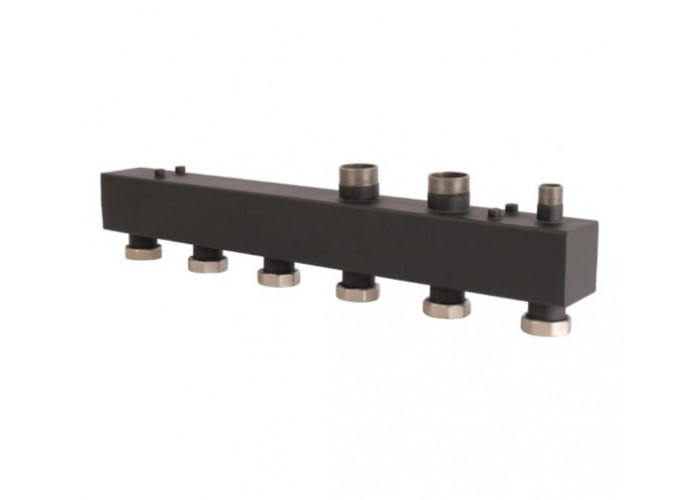 Стальной распределительный коллектор Rommer 3 отопительных контура 1 1/2 x 1 1/2