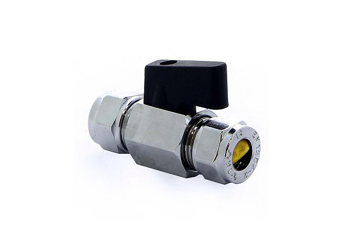 Кран шаровой Tiemme SMALL 2942 мини, обжим, 15х15 флажок