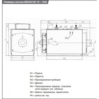 Напольный универсальный котёл Protherm Бизон NO 100