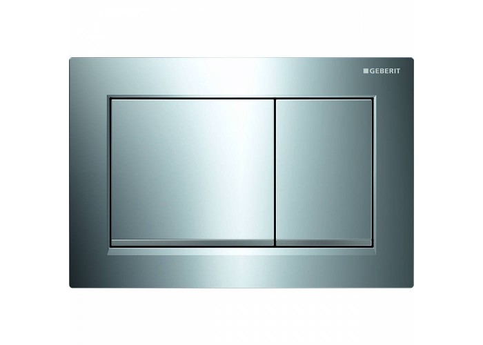 Кнопка смыва Geberit Omega 30 двойной смыв, хром глянц./хром мат. 115.080.KH.1