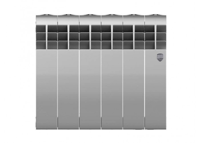 Биметаллический секционный радиатор отопления Royal Thermo Biliner 350 / Silver Satin / 6 секций