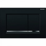 Кнопка смыва Geberit Sigma 30, двойной смыв, чёрный/хром глянц. 115.883.KM.1