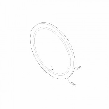 Зеркало AM.PM с контурной LED-подсветкой X-Joy 650x650 мм