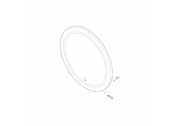 Зеркало AM.PM с контурной LED-подсветкой X-Joy 650x650 мм