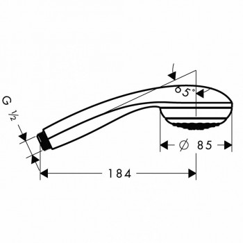 Душевая лейка Hansgrohe Crometta 85 Mono 28585000