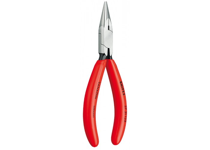 Плоскогубцы KNIPEX захватные прецизионные, плоскокруглые губки, 125 мм, чёрные, 1К ручки