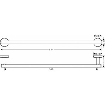 Полотенцедержатель Hansgrohe Logis Universal 41716000