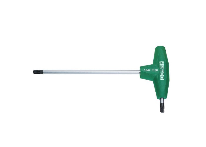 Отвертка HEYCO с Т-образной рукояткой, под внутренний TORX, T 25, длина 150 мм, с дополнительным коротким рабочим концом