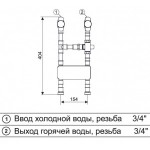 Насосный модуль GEFFEN для горячей воды 40 кВт с теплообменником