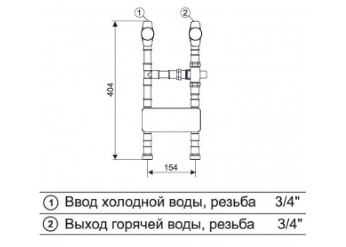 Насосный модуль GEFFEN для горячей воды 40 кВт с теплообменником