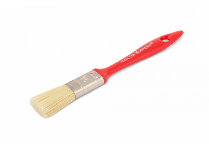 COLOR EXPERT 81282002 кисть флейцевая, светлая щетина, пластиковая лаковая ручка (20мм)
