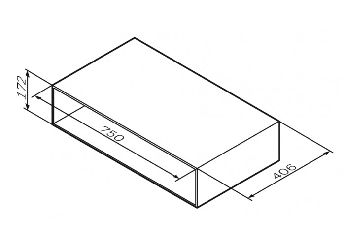 Ниша для базы под раковину AM.PM Gem M90OHX0750NF подвесная, 75 см, орех