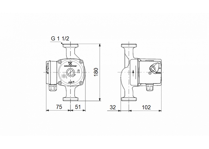 Циркуляционный насос Grundfos UPS 25-70