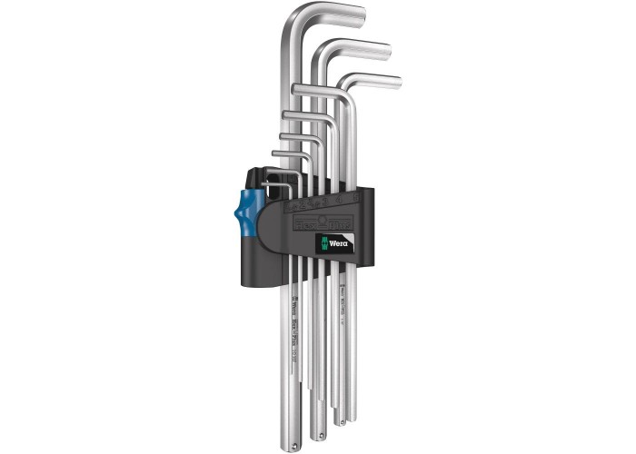 Набор Г-образных ключей WERA 950/9 L Hex-Plus HF 1 хром, с фиксацией, 9 пр., 1.5/2/2.5/3/4/5/6/8/10 мм