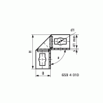 Соединитель Walraven BIS PushStrut 2D 2-2 90гр.