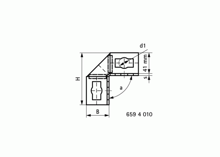 Соединитель Walraven BIS PushStrut 2D 2-2 90гр.