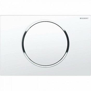 Кнопка смыва Geberit Sigma 10 одинарный смыв, олеофобная, белый мат./полированный 115.758.JT.5