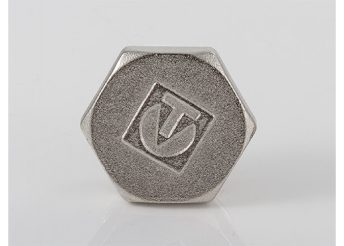 Пробка резьбовая VALTEC 1/2 наружная резьба, никелированная латунь