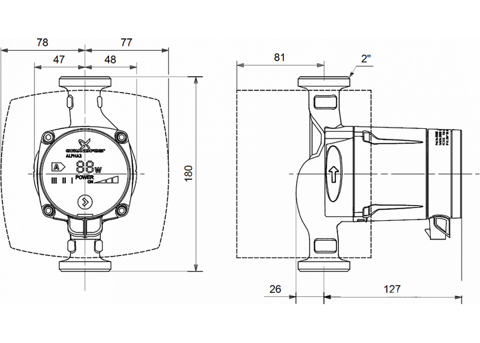 Циркуляционный насос Grundfos Alpha 2 25/40