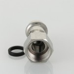 Соединитель VALTEC из нержавеющей стали, с накидной гайкой 15 x 1/2