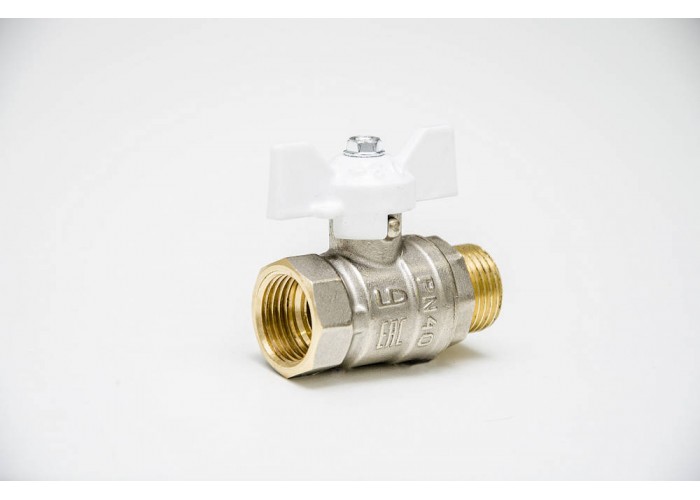 Кран шаровой LD 47.25.В-Н.Б (white)