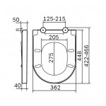 Крышка-сиденье для унитаза AM.PM Spirit 2.0 wrap-over C707855WH