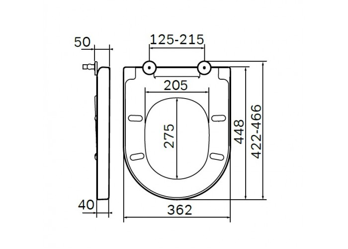 Крышка-сиденье для унитаза AM.PM Spirit 2.0 wrap-over C707855WH
