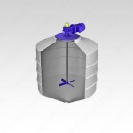 Емкость ЭкоПром ФМ 500 литров в обрешетке с лопастной мешалкой