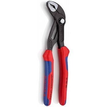 Переставные клещи KNIPEX COBRA , 42 мм (1 1/2 ), под ключ 36 мм, 180 мм, серые, 2К ручки