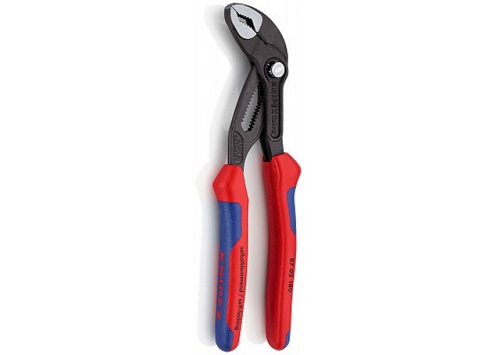 Переставные клещи KNIPEX COBRA , 42 мм (1 1/2 ), под ключ 36 мм, 180 мм, серые, 2К ручки
