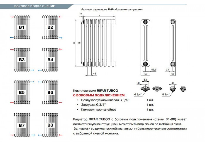 Стальной трубчатый радиатор отопления Rifar TUBOG TUB 2180-04 (Белый)