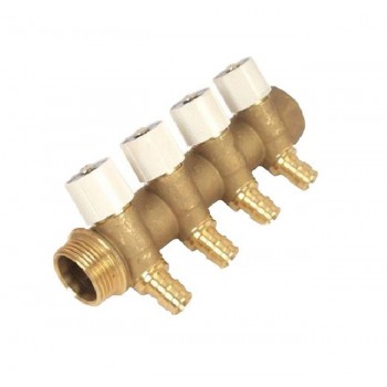 Коллектор Uponor Q E КОЛЛЕКТОР SH 1 НР/ВР С ВЕНТИЛЯМИ, 2X16 Ц/Ц38ММ