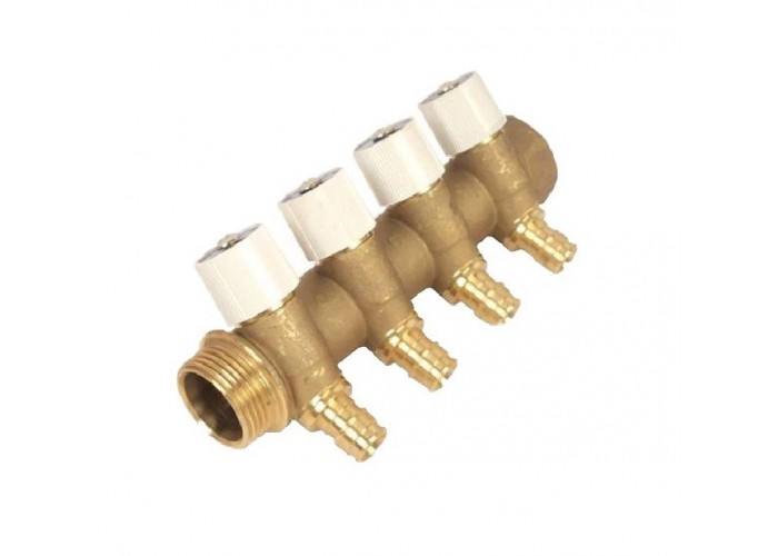 Коллектор Uponor Q E КОЛЛЕКТОР SH 1 НР/ВР С ВЕНТИЛЯМИ, 2X16 Ц/Ц38ММ
