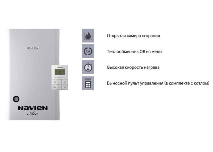 Настенный газовый двухконтурный котел Navien ACE-24AN