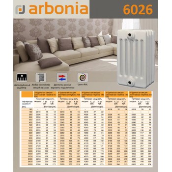 Стальной трубчатый радиатор Arbonia 6026