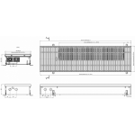 Внутрипольный конвектор с естественной конвекцией Eva K.100.258.1000